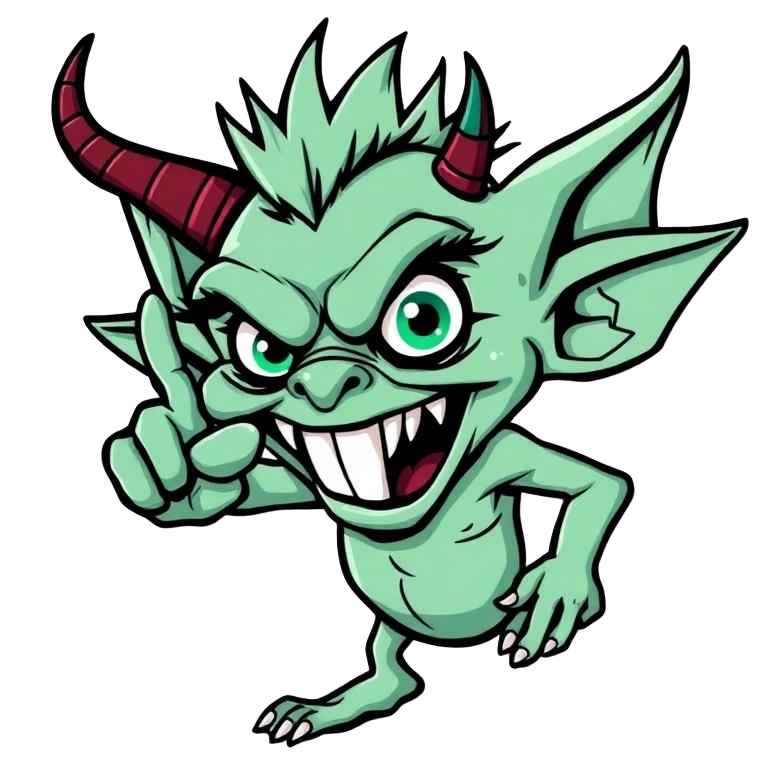 Punk gremlin mascot
